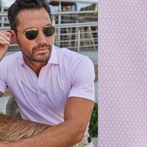 Collars and Co Dress Collar Polo Relaxed Fit Size 2XL $82 Vantage Pink